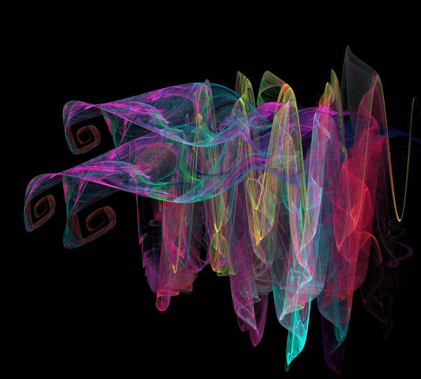 istock image of one Digital Fractal on Black Color 831462198