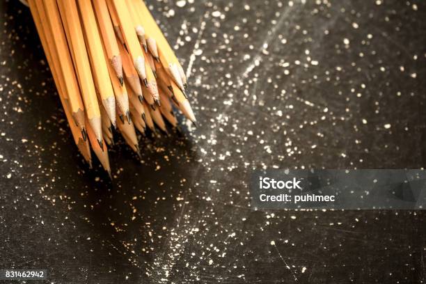 A Variety Of Graphite Pencils Stock Photo - Download Image Now - Abstract, Art, Artist