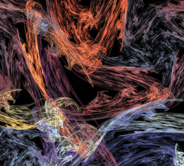 istock image of one Digital Fractal on Black Color 831468626