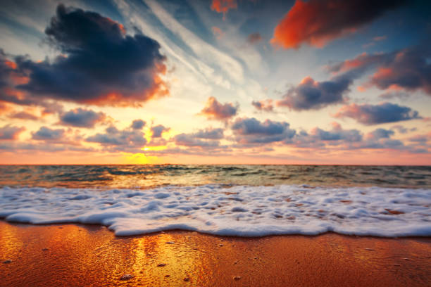 istock Beautiful cloudscape over the sea, sunrise shot 831479186