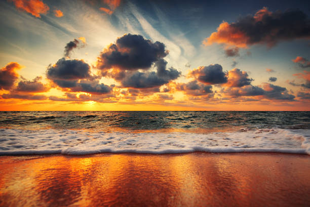 istock Beautiful cloudscape over the sea, sunrise shot 831479282