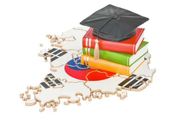 istock Education in South Korea concept, 3D rendering isolated on white background 831482012