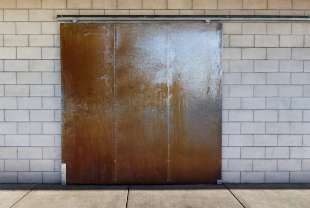 Vintage Large industrial modern steel barn door