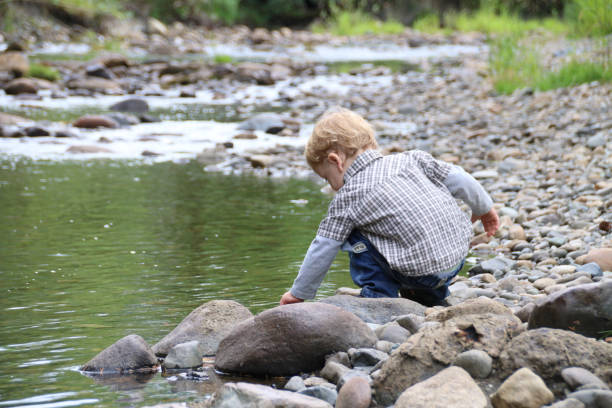 istock Happy Child in Nature by River 831499504