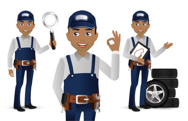 Elegant People-Professional. Worker Elegant People-Professional. Worker plumber tablet stock illustrations