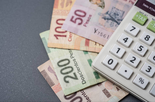 istock Mexican Peso coins and banknotes 831514264