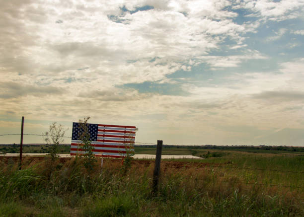 istock Patriotic Fence Line in Oklahoma 831518118
