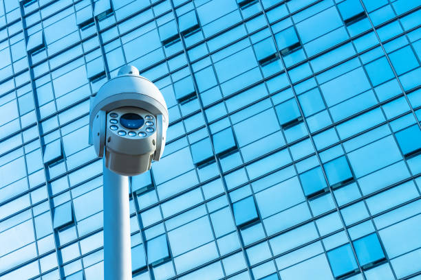 istock Security camera in front of the office building 831522266