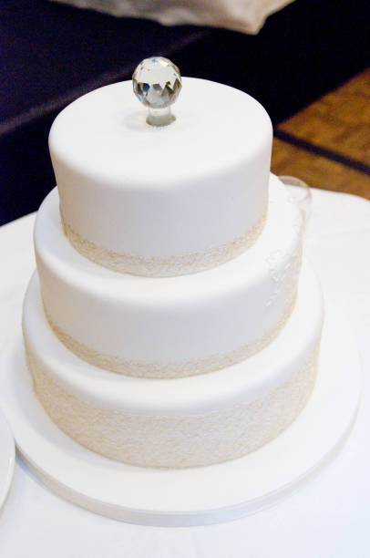 closeup shot of beautiful wedding cake with nice decoration