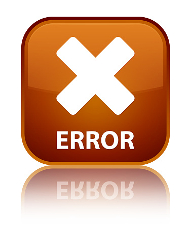 Error Special Brown Square Button Stock Illustration - Download Image ...