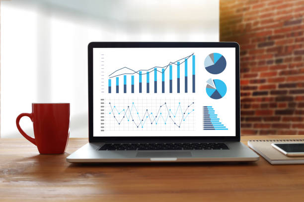 istock Statistics Analysis Business Data Diagram Growth Increase Marketing Concept , digital tablet and graph financial with social network diagram 831540142