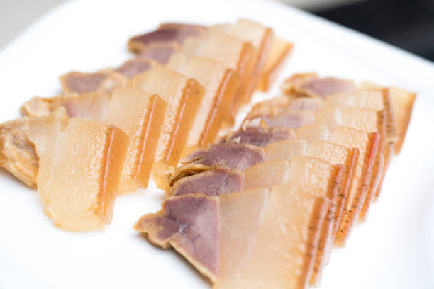 crispy organic heritage smoked bacon from a local organic farm