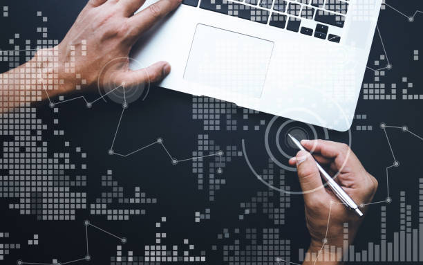 istock Businessman working with laptop with.Business technology,connecting system concept 831548410