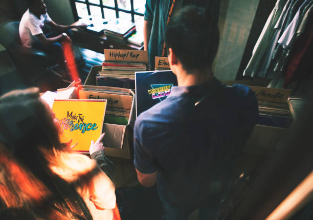 Vinyl Record Store Music Shopping Oldschool Classic Concept