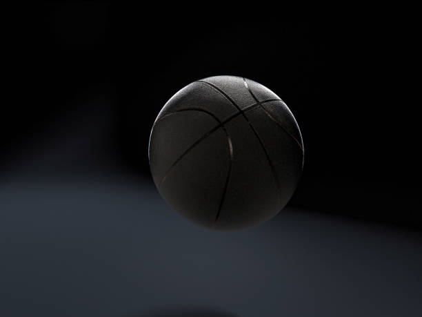 istock Metalic Basketball close-up on studio background 831551136