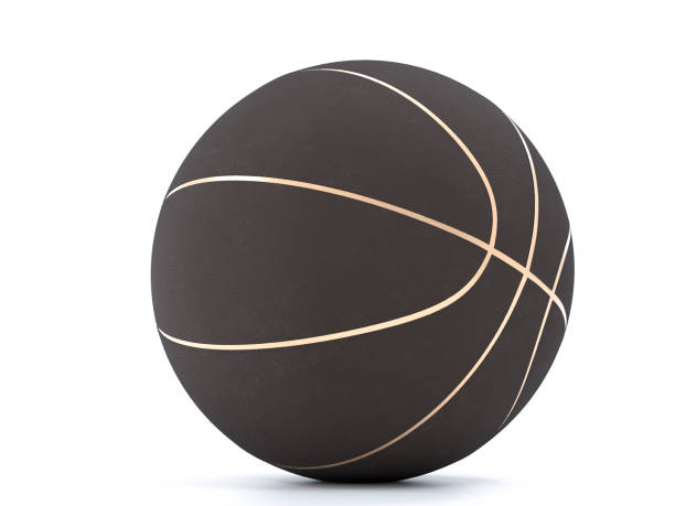istock Metalic Basketball close-up on studio background 831551168