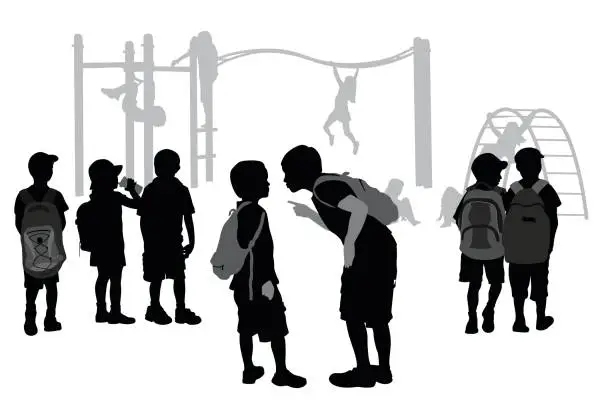 Vector illustration of Playground Bullying