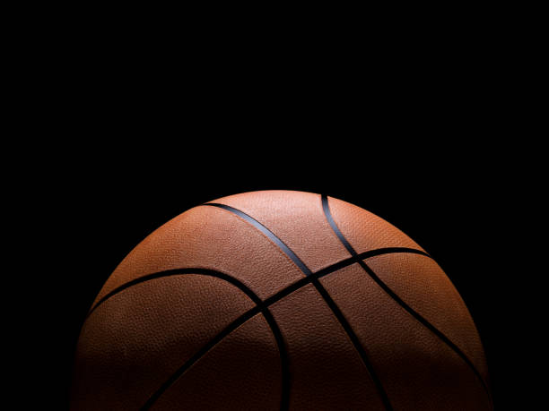 istock Metalic Basketball close-up on studio background 831551526