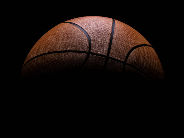 istock Metalic Basketball close-up on studio background 831551574