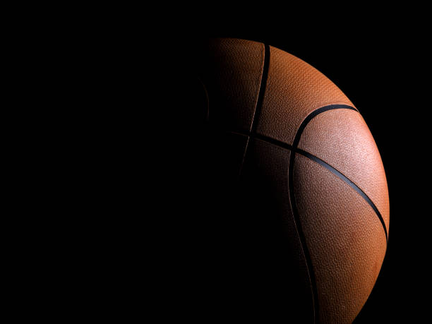istock Metalic Basketball close-up on studio background 831553916