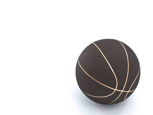 istock Metalic Basketball close-up on studio background 831554138