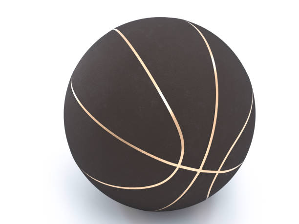 istock Metalic Basketball close-up on studio background 831554224