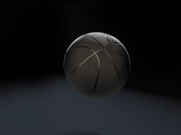 istock Metalic Basketball close-up on studio background 831554364