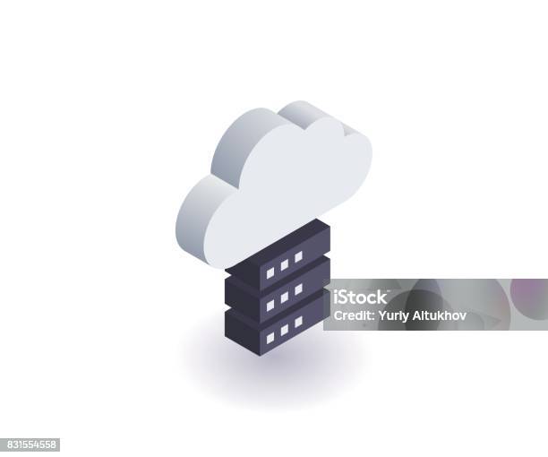 Icône De Nuage Informatique Illustration Symbole Vecteur Dans Un Style 3d Isométrique Plat Isolé Sur Fond Blanc Vecteurs libres de droits et plus d'images vectorielles de Cloud computing