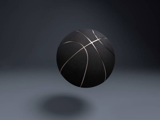 istock Metalic Basketball close-up on studio background 831554656