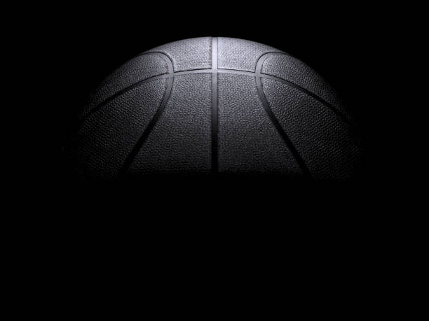 istock Metalic Basketball close-up on studio background 831554766