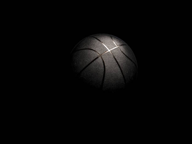 istock Metalic Basketball close-up on studio background 831554824