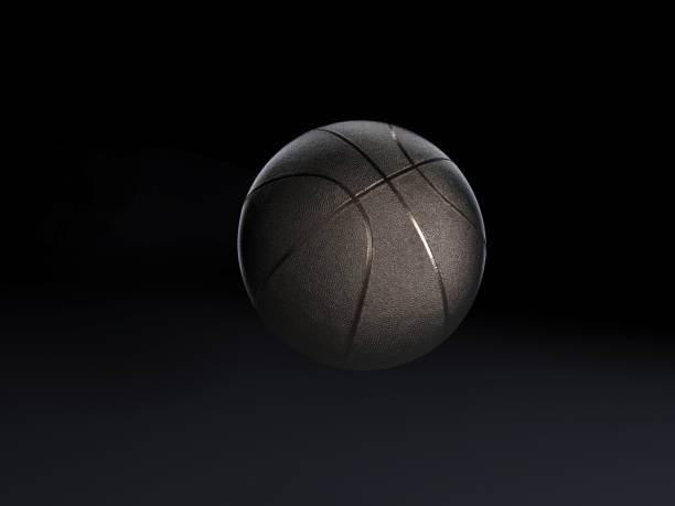 istock Metalic Basketball close-up on studio background 831554858