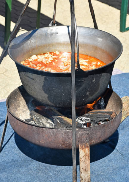 istock Cooking goulash outdoor 831557958