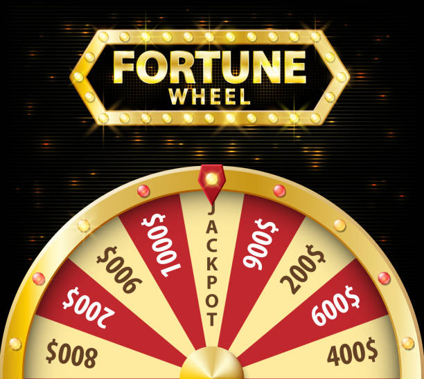 gold realistische rad vermögen 3d-objekts isoliert auf dunklem hintergrund mit platz für text. glückliche roulette-vektor-illustration - roulette roulette wheel wheel isolated stock-grafiken, -clipart, -cartoons und -symbole