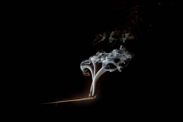 istock white rising smoke from aromatic stick 831563604