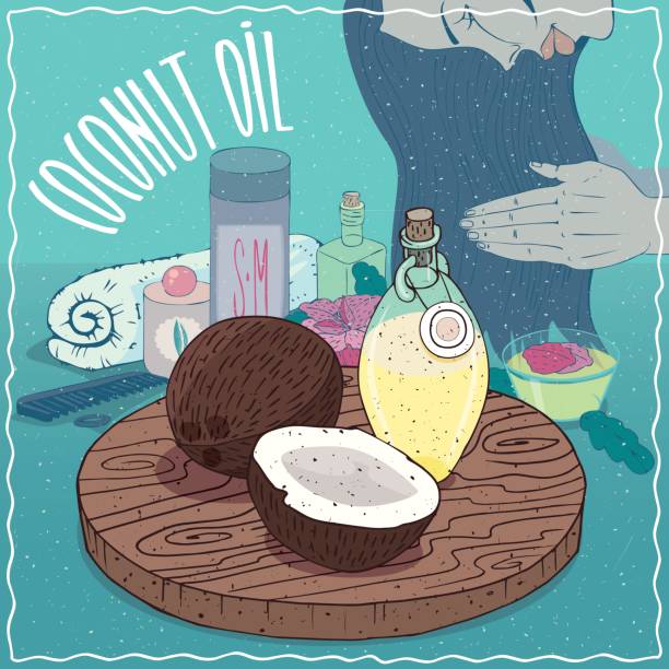 Coconut Oil Used For Hair Care Stock Illustration - Download Image Now - Essential Oil, Human Hair, Adult - iStock Coconut Oil Used For Hair Care Stock Illustration - Download Image Now - Essential Oil, Human Hair, Adult - iStock