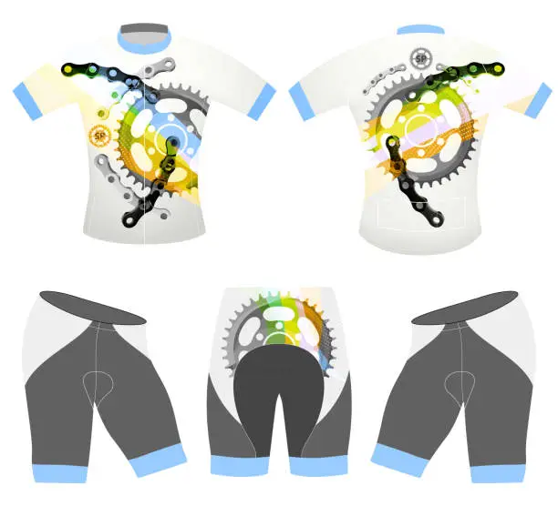 Vector illustration of Bicycle sports t-shirt