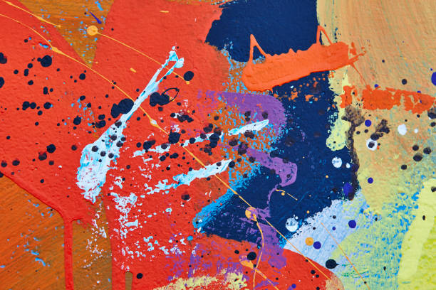 istock Multicolored vivid and textured gouache abstract background. 831574784