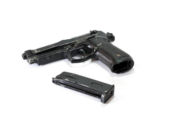 istock Air soft gun with magazines 831578002