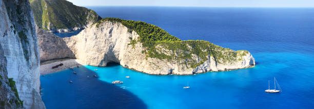 Famous Navagio Bay with shipwreck, Zakynthos island, Greece