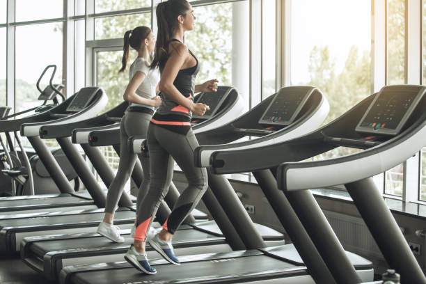 istock Young women exercise together in the gym 831582380