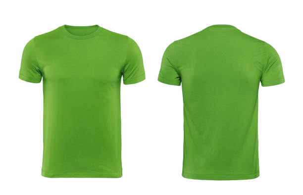 istock Green tshirt design template isolated on white with clipping path 831591176