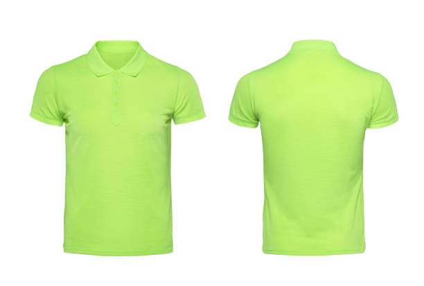 Green polo tshirt design template isolated on white with clipping path