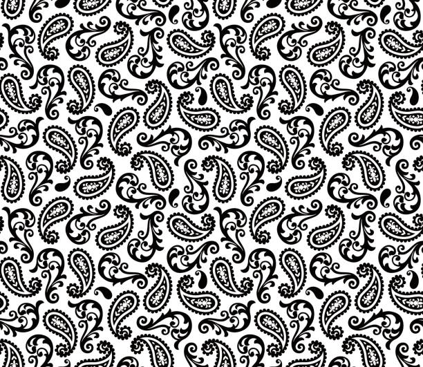 illustrations, cliparts, dessins animés et icônes de motif cachemire paisley - paisley