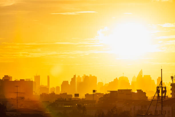 istock Aerial view of dramatic sunset. 831594172