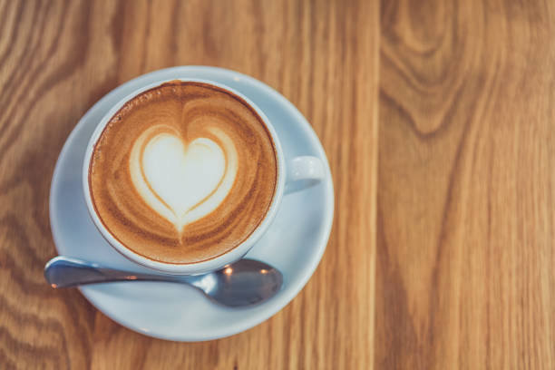 istock Cappuccino or Latte coffee art cup with heart shaped. 831594240