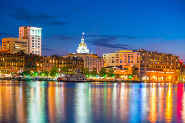 istock Historic District waterfront of Savannah, Georgia 831597936
