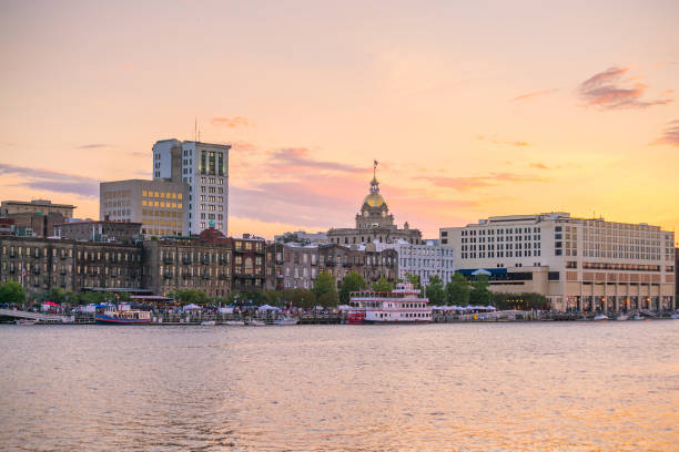 istock Historic District waterfront of Savannah, Georgia 831597994