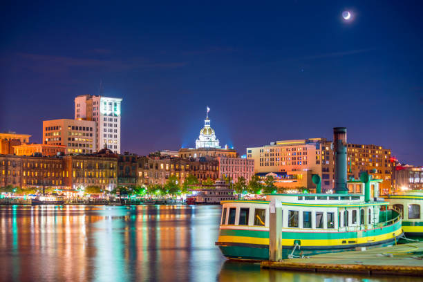 istock Historic District waterfront of Savannah, Georgia 831598028