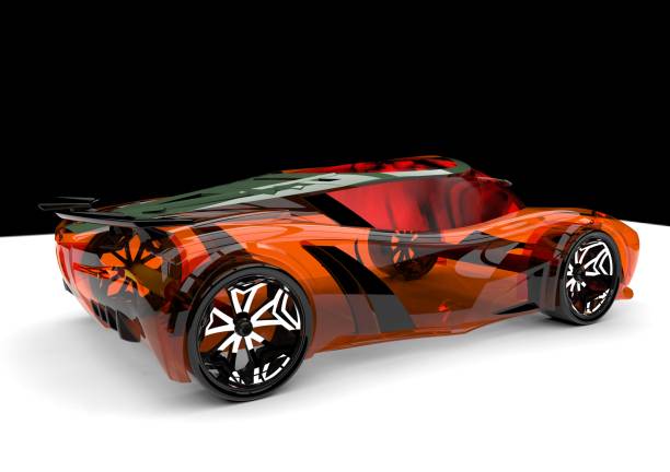istock Generic and futuristic model of car 3d rendering 831611268
